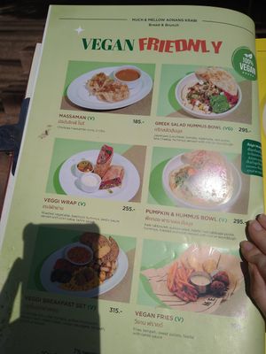 They have vegan dishes on their breakfast & brunch menu which is available till 2pm. at Much & Mellow in Ao Nang