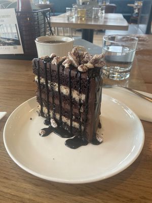 Vegan German Chocolate Cake  at Salt + Ash Beach House in Halifax