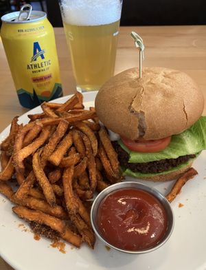 2025 Vegan Chef Challenge - Falafel Burger at Book Club Restaurant in Minneapolis