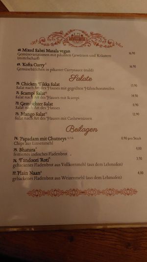 vegan und Salate at The Red Fort in Burgwedel