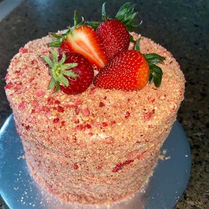 Vegan Strawberry Shortcake Cake at Estella's Bakery in Houston