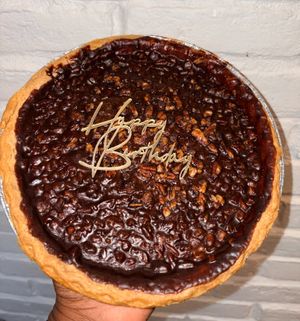 vegan chocolate pecan pie at Estella's Bakery in Houston