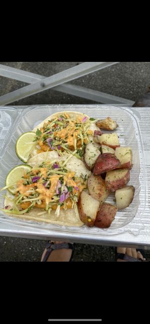 Special- fish tacos at Glory Doughnuts & Diner in Frederick