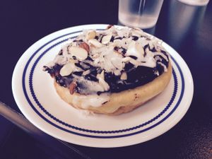 Almond Joy Doughnut at Glory Doughnuts & Diner in Frederick