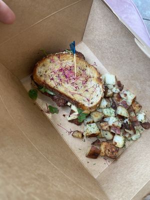 Tempeh and spinach Sammy  at Glory Doughnuts & Diner in Frederick