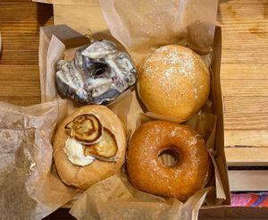 Our prized doughnut collection at Glory Doughnuts & Diner in Frederick