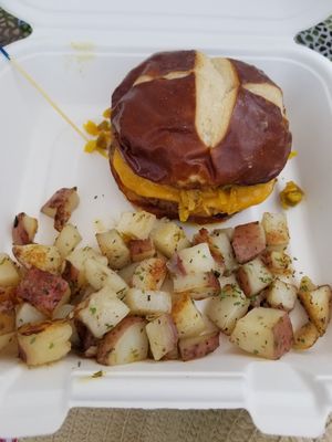 Chow-chow burger at Glory Doughnuts & Diner in Frederick