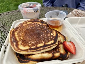 Griddle cakes  at Glory Doughnuts & Diner in Frederick
