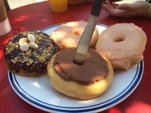 smores, earl grey, blood orange at Glory Doughnuts & Diner in Frederick