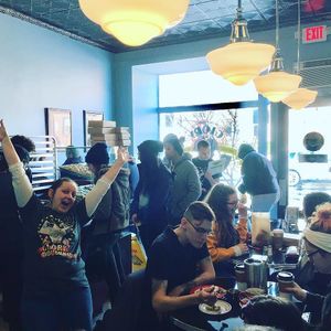 Re-opened on December 30, 2017 after renovations, with more seats, doughnuts, and menu items. at Glory Doughnuts & Diner in Frederick