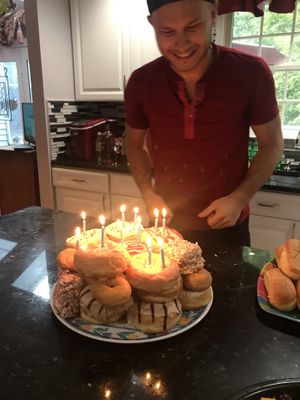 Birthday cake— only negative they have no discount per dozen or for repeat customer.  at Glory Doughnuts & Diner in Frederick