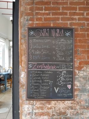 Some meat dishes are served, but there are plenty explicitly vegan or vegetarian options. at Umut Ev Yemekleri in Istanbul