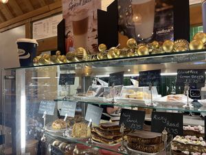 Selection of vegan cakes  at The High Lodge Cafe in Brandon