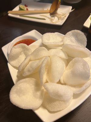 Prawnless crackers   at PHO Restaurant in Newcastle Upon Tyne