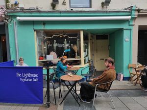 Outside at The Lighthouse Cafe in Galway