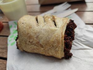 Vegan sausage roll at The Lighthouse Cafe in Galway