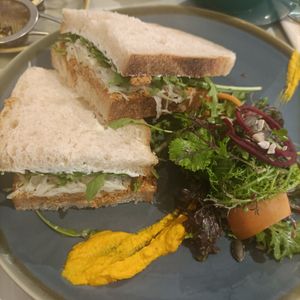 Vegan chorizo sandwich at The Lighthouse Cafe in Galway