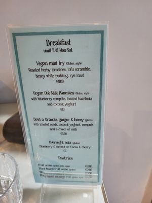 Card at The Lighthouse Cafe in Galway