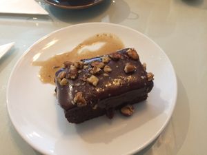 Vegan brownie at The Lighthouse Cafe in Galway