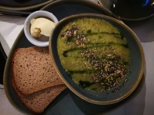 Cauliflower leek and dill soup at The Lighthouse Cafe in Galway