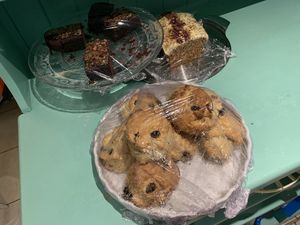 Selection of vegan cakes at The Lighthouse Cafe in Galway