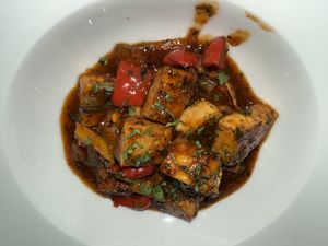 Off menu sweet and sour tofu   at Zafiro in Xlendi