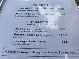 Tempura - staff assured Kakiage was made vegan and we asked for just soy sauce.   at Sai Restaurant  in Benoa