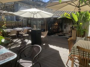 Another view of Sunny terrace   at Watang Coffee - 瓦堂咖啡 in Dali