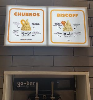 Churro and biscoff flavors   at Yo-Bar  in Bentleigh