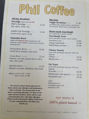   at Phil Coffee in North London