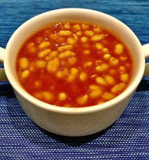 Baked beans at L'APERO in Dubai