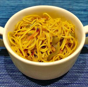 Fried vegetable noodles  at L'APERO in Dubai