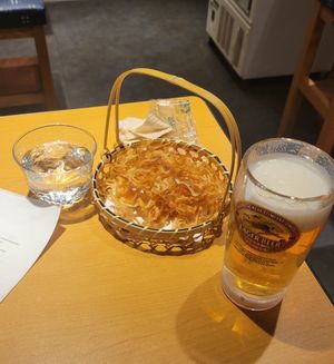 Appetizer that comes with the 400 yen table charge at Vegan Izakaya Nowhere in Tokyo