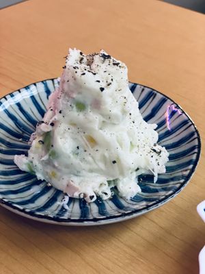 Potato saladd  at Vegan Izakaya Nowhere in Tokyo