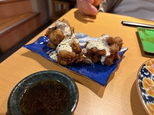 mayo karaage  at Vegan Izakaya Nowhere in Tokyo