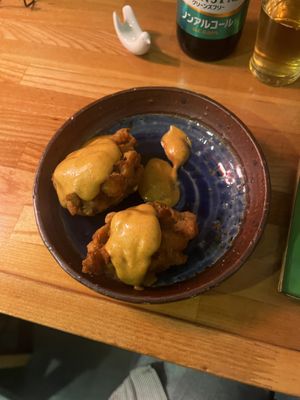 Karrage spicy with mayo  at Vegan Izakaya Nowhere in Tokyo