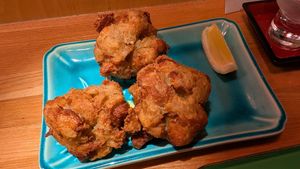Classic karaage at Vegan Izakaya Nowhere in Tokyo