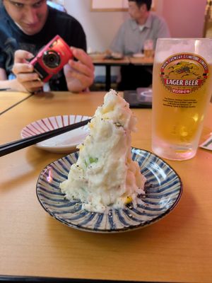 Kartoffelturm und @knotsch at Vegan Izakaya Nowhere in Tokyo