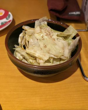Otoshi Cabbage at Vegan Izakaya Nowhere in Tokyo