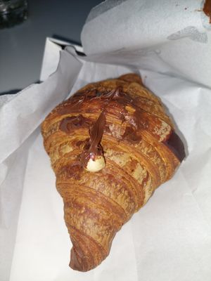Vegan praline croissant at Senol in Thessaloniki