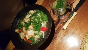 Vegan Udon soup at Hoang Deli Restaurant in Hamburg