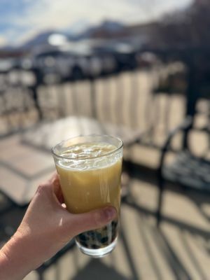 Mango boba - lightly sweetened! at Lotus Moon Vegan Pho in Boulder