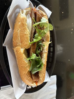 Steak banh mi  at Lotus Moon Vegan Pho in Boulder