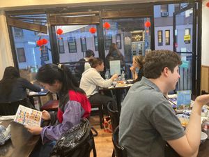 Inside at 1915 Lanzhou Hand Pulled Noodles  in New York City