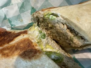 chicken (vegan) salad wrap  at My Mama's Vegan   in Baltimore