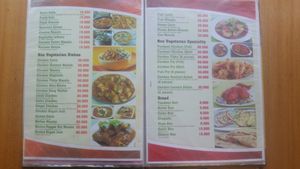 Menu at Hasan in Pakse
