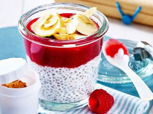 chia rasberry pudding at Vegan X - Vegane Konditorei in Vienna