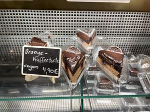 Orange and coffee cake  at Vegan X - Vegane Konditorei in Vienna