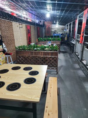 Seating area at Chongqing Donghua Temple Vegetarian Hot Pot in Chongqing