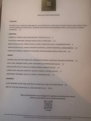 I got the starter and the main (VG.) at OLI wine&dine in Lagos